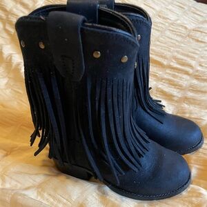 NWOTS FRINGE Leather Infant Toddler Cowboy cowgirl Boots! old west size 4C RARE!